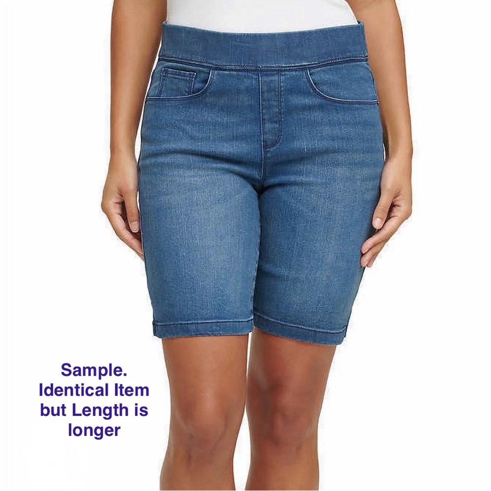 D.JEANS Women's Cropped 3/4 Length No Zipper Blue Denim Jeans SZ.12
